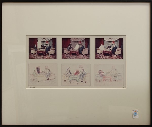 Photolithograph, Ger Van Elk: Ger Van Elk (Dutch, b. 1941), "Missing Person'' triptych, photolithograph, edition 22/40, sight: 11.75''h x 22''w, overall (with frame): 28''h x 33.75''w. Provenance: The David C. and Sarajean Ruttenb