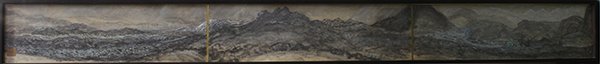 Paintings, Asian Style Mountain and Lake Landscapes: (lot of 3) Wilder Mayo (the Elder) Bentley (American, b. 1928), Asian Style Mountain and Lake Landscapes with Figures, 1968, watercolor, ink and gouache on paper panels, each signed and dated, largest