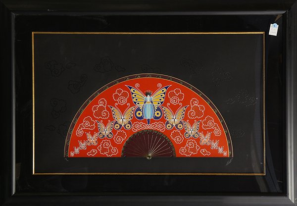Print, Romain (Erte) de Tirtoff, Madame Butterfly: Romain (Erte) de Tirtoff (French/Russian, 1892-1990), "Madame Butterfly," 1989, serigraph, signed lower right, edition 296/300, gallery title label (Martin Lawrence Gallery) affixed verso, overall (wi