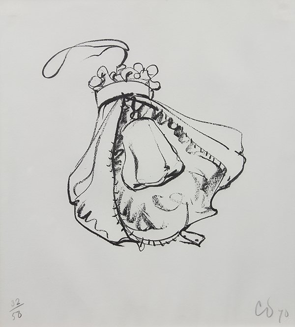 Print, Claes Oldenburg: Claes Oldenburg (American, b. 1929), "Punching Bag," 1970, lithograph, pencil signed lower right and dated, edition 32/50, image: 13"h x 13"w, overall: 22.75"h x 20.75"w