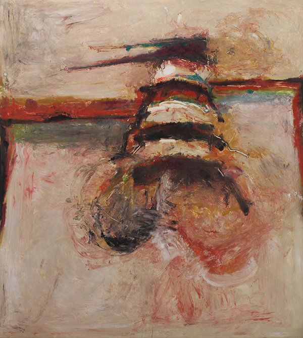 Monotype, Tom Lieber: Tom Lieber (American, b. 1949), "Mover I," 1985, monotype, initialed and dated lower center, sight: 48"h x 42"w, overall (with frame): 56"h x 49.25"w