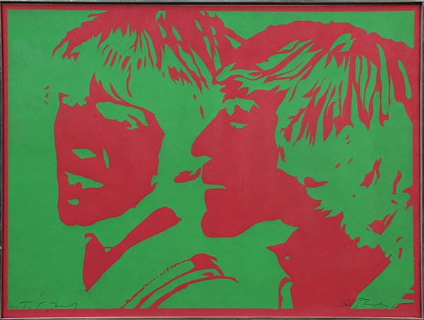 Print, Robert Stanley, Beatles: Robert Stanley (American, 1932-1997), Beatles, 1965, silkscreen, pencil signed and dated lower right, Artist Proof, sight: 17.75"h x 23.75"w, overall: 18.25"h x 24.25"w