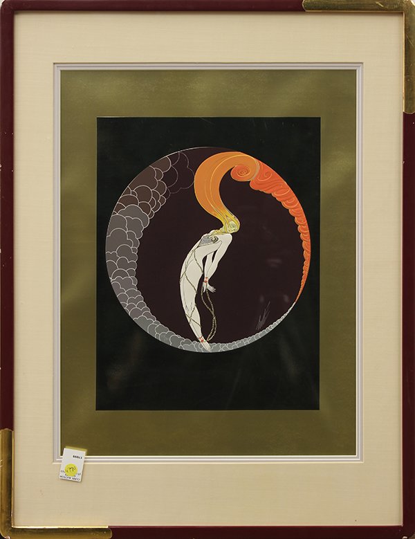 Prints by Erte: (lot of 2) Erte (Romain de Tirtoff, Russian, 1892-1990), ''Love'' and ''Indifference'' from the ''Emotion'' series, serigraphs, each signed lower right, published by Circle Gallery, edition 213/300, o