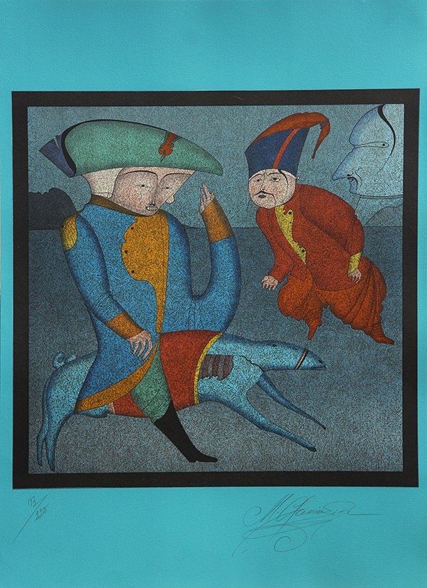 Lithographic portfolio, Mihail Chemiakin: (lot of 7) Mihail Chemiakin (Russian, b.1943), ''The Paris Years,'' 1975-80, color lithographic portfolio, each pencil signed lower right, published by Bowles/Sorokko Galleries (Beverly Hills, San Fra