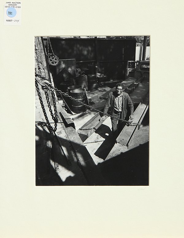 Photography by Cal Kowal: Cal Kowal (American, Contemporary), Portrait of Richard Hunt, 1977, gelatin silver print, signed on mat lower right, overall (with mat): 18''h x 14''w. Provenance: The David C. and Sarajean Ruttenberg