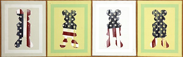 Painting, Jose Ramon Lerma: Jose Ramon Lerma (American, b. 1930), ''Mickey,'' 1980, oil on canvas, signed, titled and dated verso, canvas: 14''h x 45''w, overall (with frame): 45.75''h x 14.5''w. Provenance: from the artist's pe