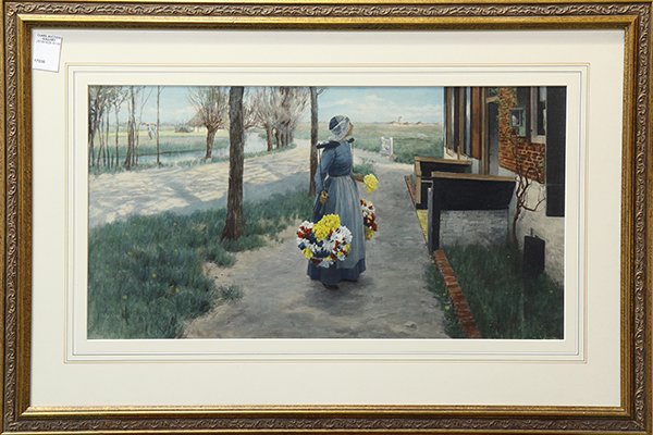 Assorted lithographs and serigraphs: (lot of 6) Assorted lithographs and serigraphs of Landscapes, Interior Scenes with Figures, and Still Lifes, after artists such as; Maxfield Parrish, Charles P. Gruppe, and S. Burdett Kaiser, all 20th