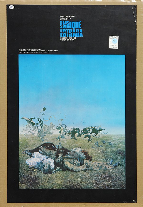 Various posters: (lot of 5) Various posters including, "Fly to Cuba", "Museo De Arte Moderno 2010", and "Enrique Estrada, Nuestro Mexico", largest overall (unframed): 37"h x 24.25"w; amongst others