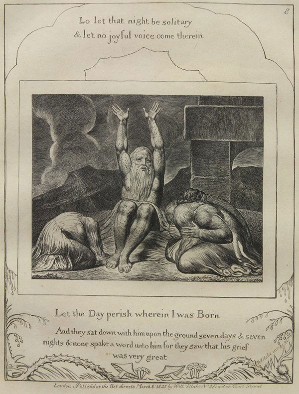 Print, William Blake, Let the Day Perish Wherein I Was: William Blake (British, 1757-1827), Let the Day Perish Wherein I Was Born (from Illustrations of the Book of Job), 1825, engraving, from an edition of 215, published by the artist and J. Linnell, Lond