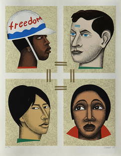 Portfolio Freedom or Slavery: The Paul Robeson: Portfolio "Freedom or Slavery: The Paul Robeson Portfolio," 1998, color lithographs, artists include: Elizabeth Catlett, Betye Saar, Mildred Howard, Elly Simmons, Raymond Saunders, Mary Lovelace O'Nea