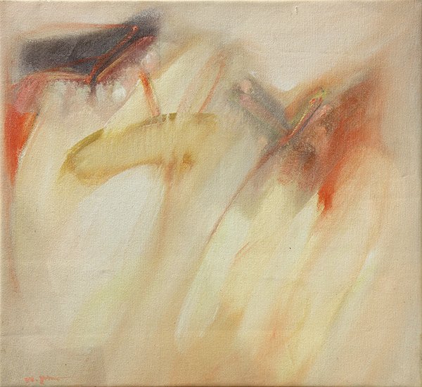 Painting, American School (20th century): American School (20th century), Desert Storm, oil on canvas, signed indistinctly lower left, canvas (unframed): 33.25''h x 36.25''w