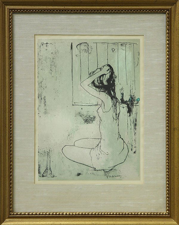 Prints by Jean Jansem: (lot of 2) Jean Jansem (French, 1920-2013), "En Repos," and "En Exercise," lithographs in color, each plate signed, each having the Collector's Guild Ltd. NY, NY, label affixed verso, overall (each/fr