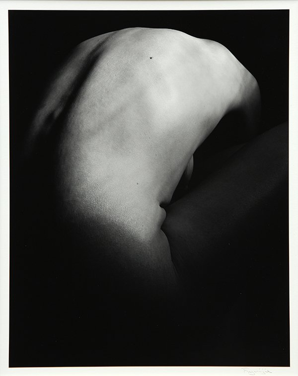 Photograph, Ryuijie, Nude Back: Ryuijie (Japanese/American b.1950), "Nude Back," 2000, gelatin silver print (mounted), signed lower right (on mat), titled, stamped and dated verso (on mat), edition 1/25, sheet: 19"h x 15"w, overall