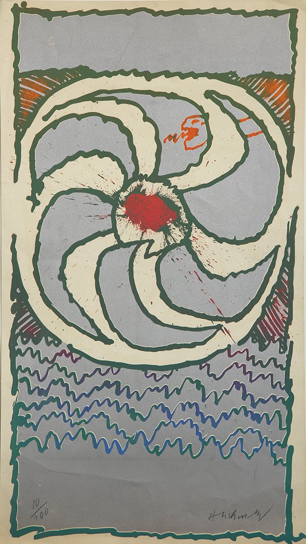 Print, Philip Smith: (lot of 2) Philip Smith (American, Contempoary), Untitled, 1992, color etching, signed and dated lower right, edition 15/30; American School (20th century), Untitled, serigraph, signed indistinctly lo