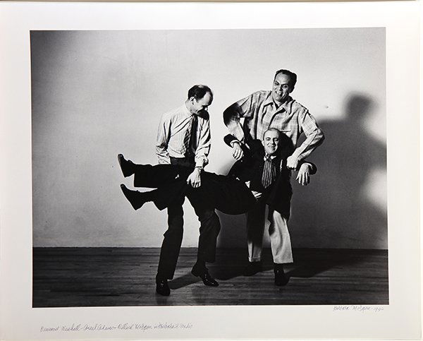 Photographs, Barbara Morgan: (lot of 5) Barbara Morgan (American, 1900-1992), ''Beaumont Newhall - Ansel Adams - Willard Morgan in Barbara's Studio'' (1942); ''Doris Humphrey - Passacaglia'' (1938); ''Doris Humphrey - with my Red