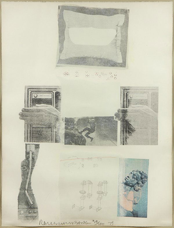 Robert Rauschenberg (American, 1925-2008), Two Reasons: Robert Rauschenberg (American, 1925-2008), Two Reasons Birds Sing, 1979, offset lithograph in colors, signed and dated lower center, edition 30/100, sheet: 30.75"h x 23"w, overall (framed): 41.25"h x