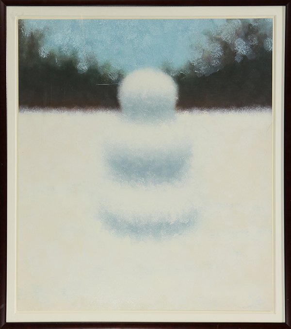 Todd Hebert (American, b: Todd Hebert (American, b. 1972), Snowman, 2006, monoprint in colors on wove paper, signed in pencil and numbered VIII verso, with the blindstamp of the publisher/printer Cirrus Editions, Los Angeles,