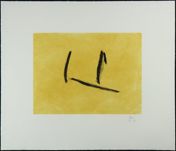 Print by Robert Motherwell: Robert Motherwell (American, 1915-1991), Window, 1991, etching and carborundum on Whatman paper, pencil signed lower right, edition PP 1/2, published by Waddington Graphics Ltd., (London, UK), printed