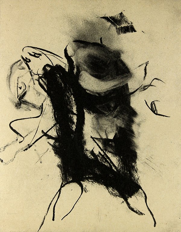 Print by Willem de Kooning: Willem de Kooning (American/Dutch, 1904-1997), Untitled (from Seventeen lithographs for Frank O'Hara), 1988, lithograph, pencil signed lower right, edition 11/60, image: 14"h x 11"w, sheet: 27"h x 23"