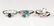 (Lot of 3) Gem and 14k white gold rings