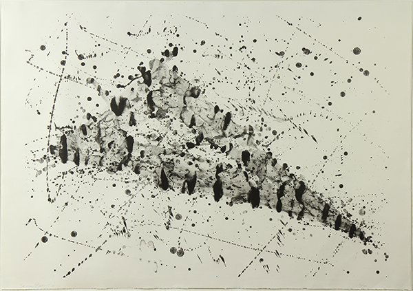 Print by Sam Francis: Sam Francis (American, 1923-1994), Untitled, 1976, lithograph, pencil signed lower left, edition 16/20, sheet: 29.5"h x 41.5"w, overall (framed): 38.5"h x 50.5"w