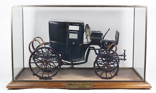 Model of a "C" Spring-Brougham by Eric A. Homewood: Model of a "C" Spring-Brougham by Eric A. Homewood, after an example in the Bute Collection, limited edition no. 25, housed in an acrylic presentation case, 13"h x 23"w x 13"d Provenance: From the Pit