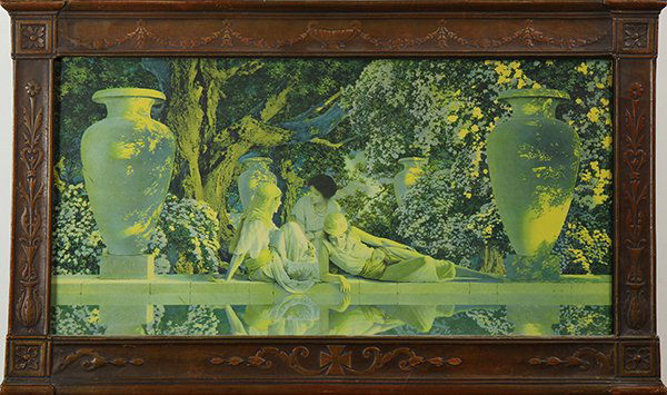 Print After Maxfield Parrish: After Maxfield Parrish (American, 1870-1966), "Garden of Allah," photomechanic offset print, overall (framed): 13"h x 21"w