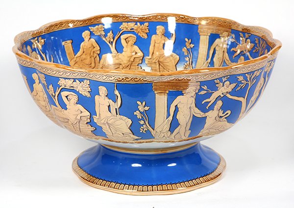 English Furnivals ironstone footed punch bowl, circa (1 of 5)