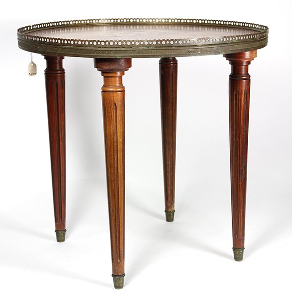 Louis XV style occasional table, having an inlaid top (1 of 2)