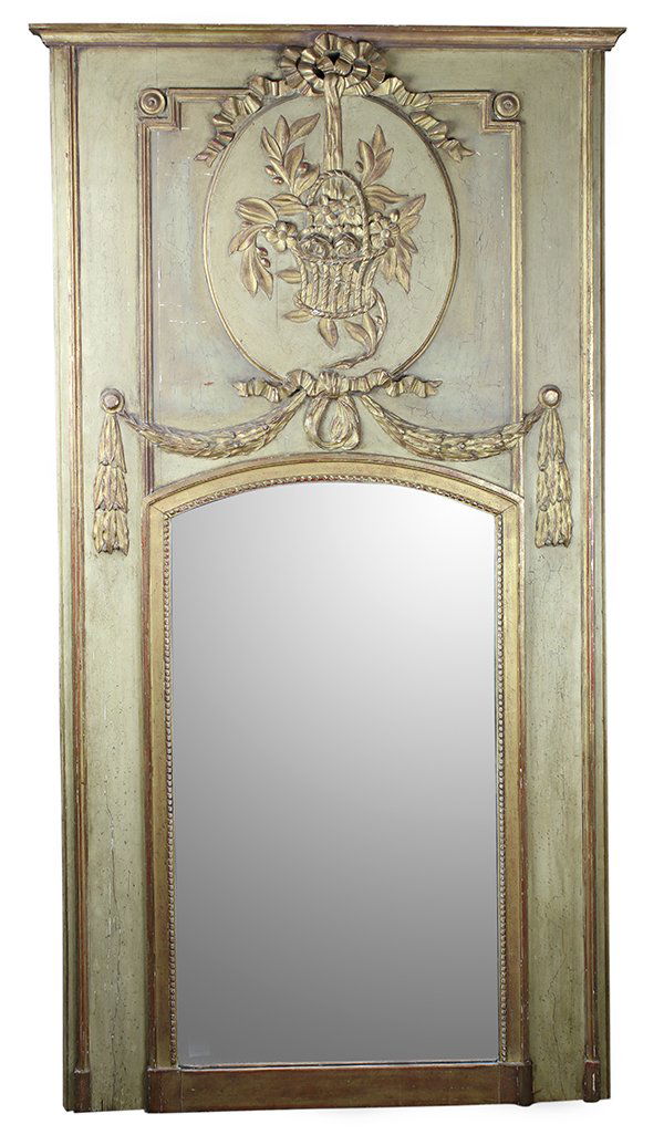French Louis XVI style trumeau mirror 19th century (1 of 2)