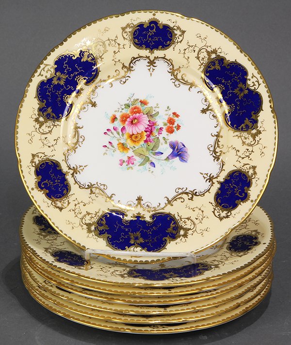 (lot of 7) Coalport cabinet plates in the 'Old (1 of 2)