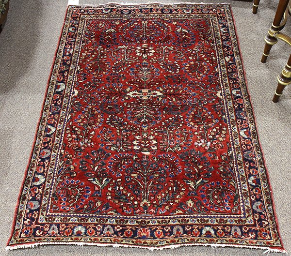 Antique Persian Sarouk carpet, 3'5"x5' (1 of 3)