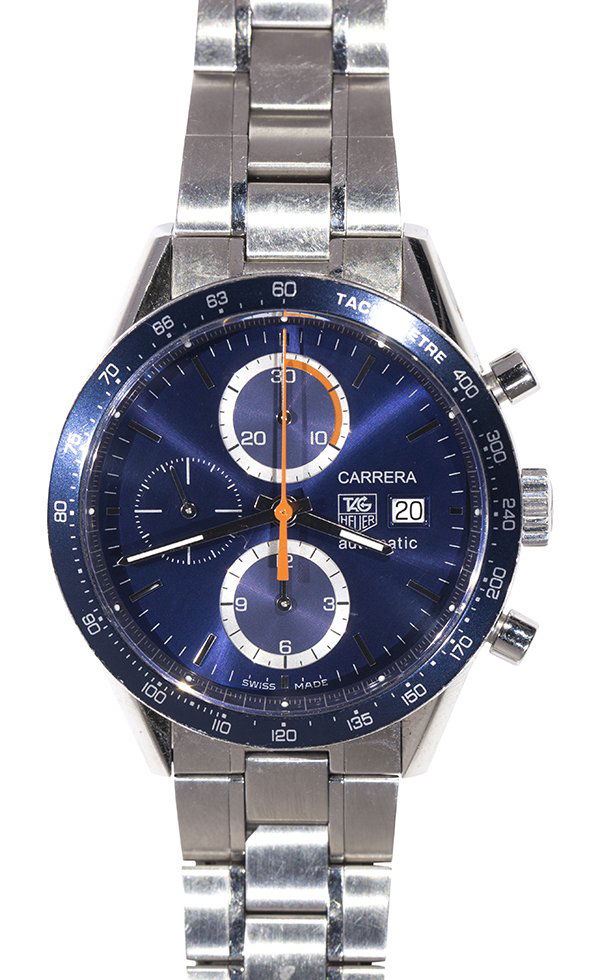 Gentleman's Tag Heuer Carrera chronograph stainless (1 of 3)