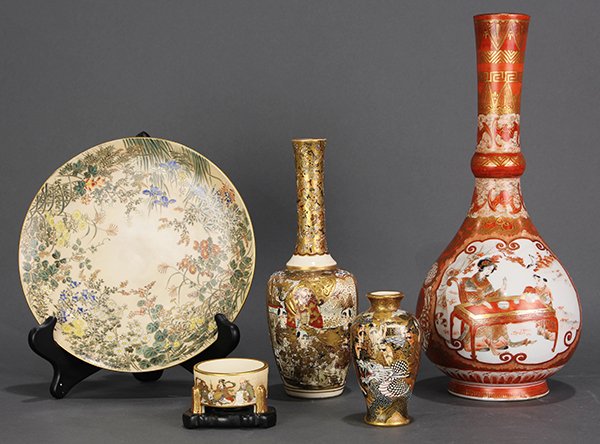 Japanese Satsuma Vases (1 of 9)