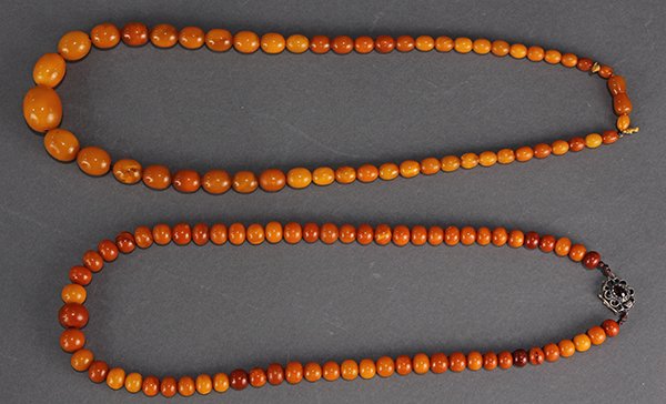 Two Amber Bead Necklaces (1 of 3)