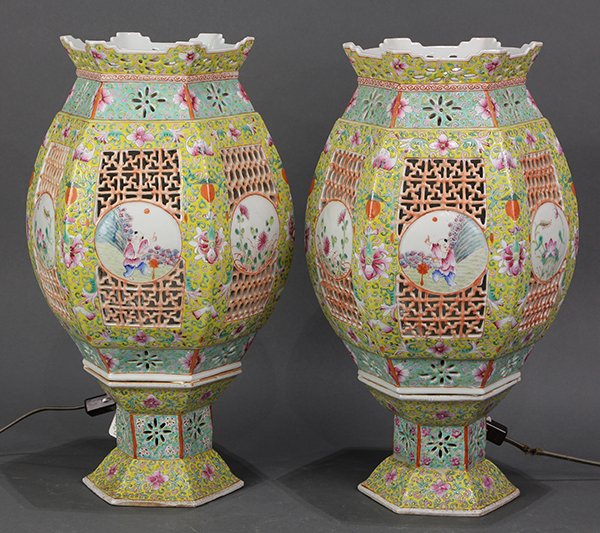Two Chinese Porcelain Lamps (1 of 6)