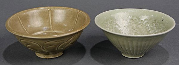 Two Chinese Celadon Ceramic Bowls (1 of 9)