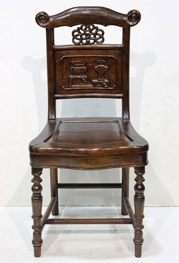 Chinese Wooden Side Chair (1 of 7)
