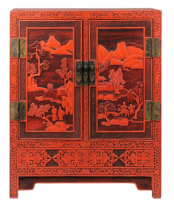 Chinese Cinnabar Small Cabinet (1 of 7)