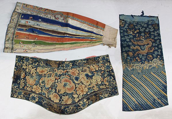 Three Chinese Textile Fragments (1 of 6)