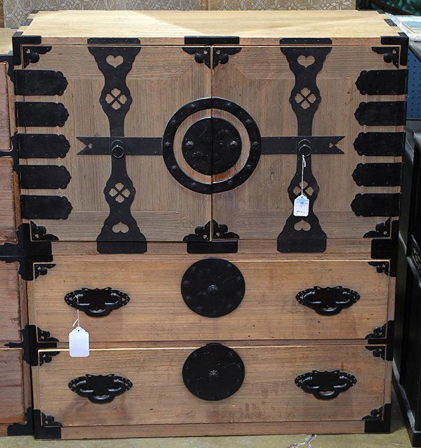 Japanese Paulownia Clothing Tansu Chests (1 of 2)