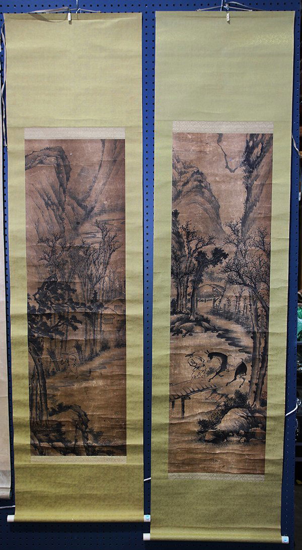 Two Scrolls, Figures in Landscape (1 of 3)