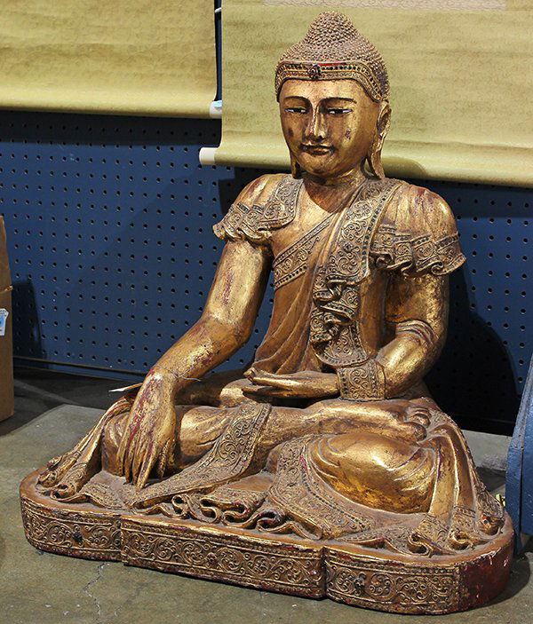 Thai gilt wood seated Buddha (1 of 1)