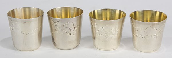 Korean and Japanese silver shot cups (1 of 2)