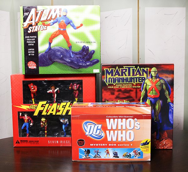 (lot of 4) Associated DC comics statues and figures, (1 of 1)