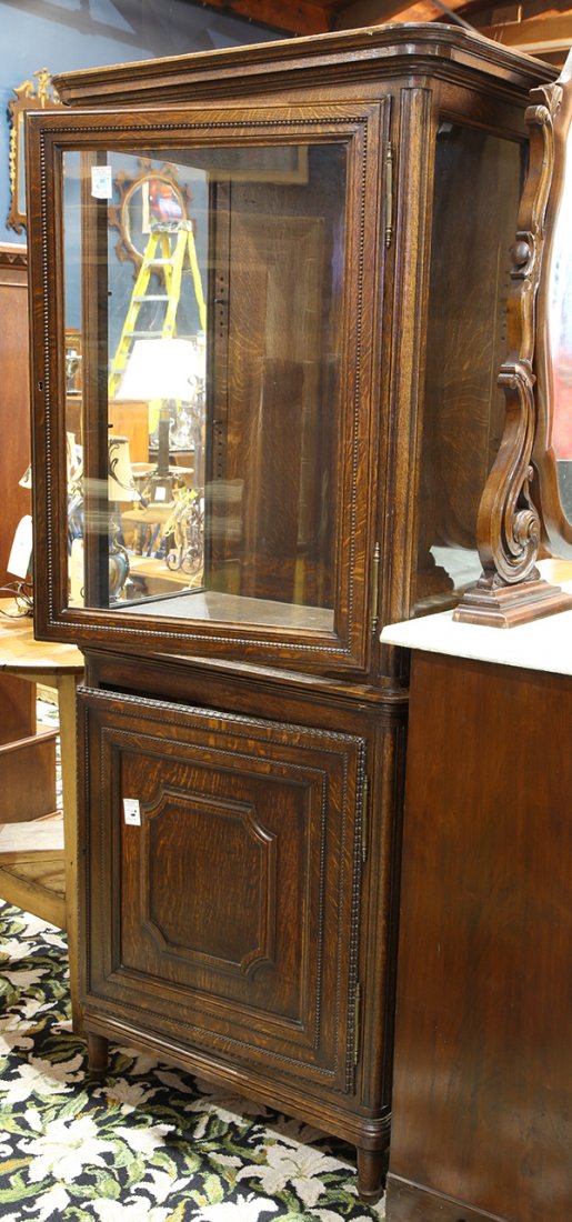 American quartersawn oak display cabinet (1 of 1)