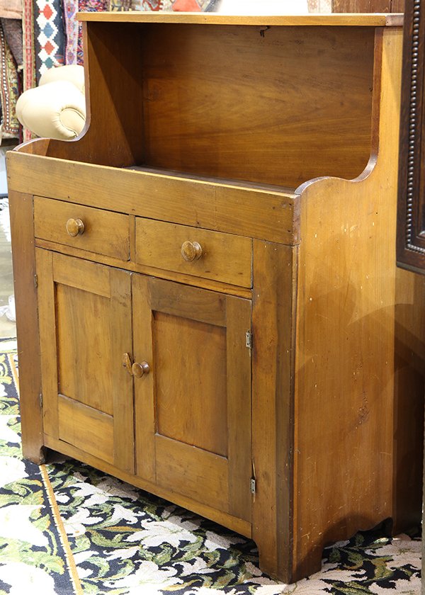 American Primitive dry sink, the galleried top (1 of 1)