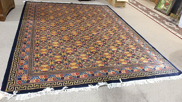 Chinese carpet with Thunder Line pattern (1 of 3)