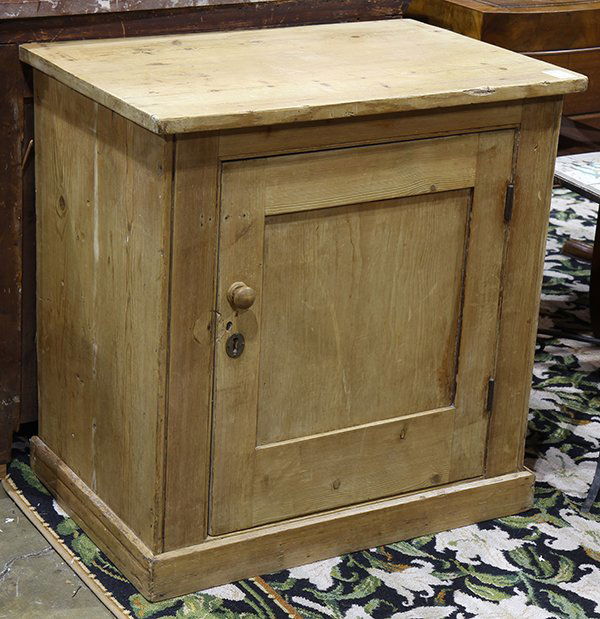 American pine single-door cabinet, 28"h x 20"w x 18 (1 of 3)