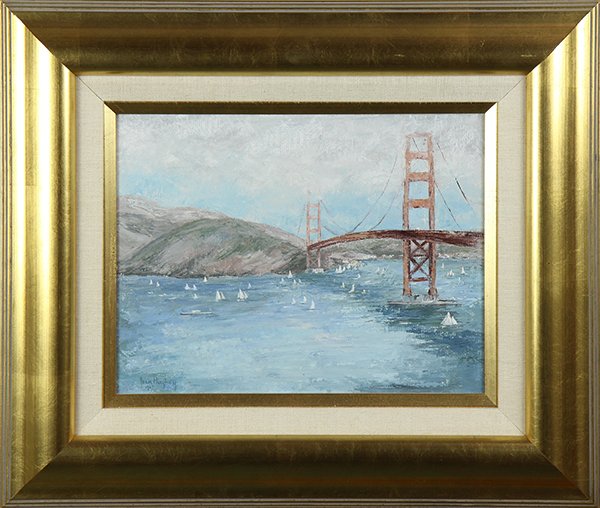 Painting, Sailboats Under the Golden Gate Bridge, 1967 (1 of 1)